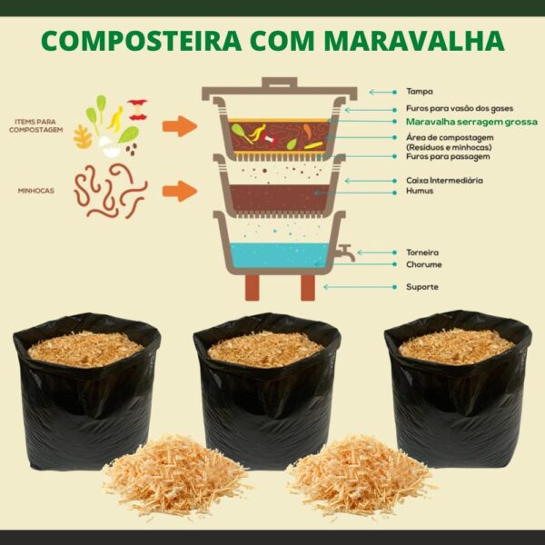 Serragem-composteira-doméstica